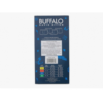 BUFFALO DAVID BITTON 4 CALZONCILLOS PARA NIÑOS